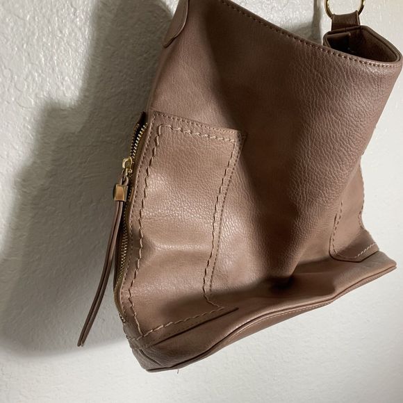 Miztigue Vegan Leather Handbag Shoulder Bag Grace Hobo Mauve Lilac Purse - Picture 10 of 16